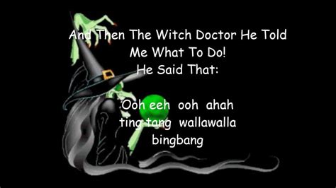 The witch doctor song originak kyyics